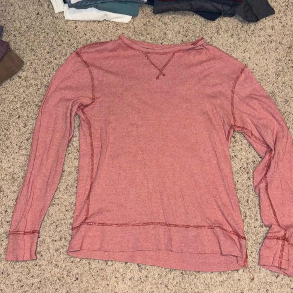 Red medium jcrew long sleeve men’s shirt